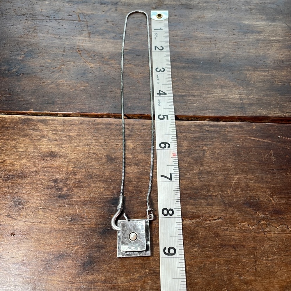SILPADA x DIDAE Vintage Sterling & Pearl Brutalist / Modernist Hook Clasp - Picture 11 of 16